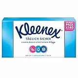 Kleenex - Confezione di 140 fazzoletti per scatola, 3 strati, per uso quotidiano, 200 g