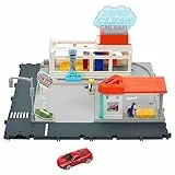Matchbox - Autolavaggio Playset per macchinine, luci e suoni realistici, collegabile ad altri set, con 1 macchinina Matchbox, Giocattolo per Bambini 3+ Anni, HNJ54