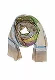 QUEEN HELENA Sciarpa Leggera Elegante Foulard Casual Colorato con Fantasia Donna SC15 (Camel)