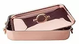Pentole Agnelli ALCU150C36 Rostiera con Coperchio in Rame liscio Stagnato, 36 x 26 cm