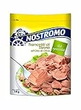 Nostromo - Trancetti di tonno all'olio di oliva, 1 busta da 1kg. Facili da aprire e pronti all'uso, già sgocciolati.