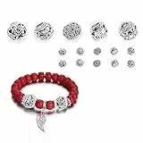 20 Pezzi Perline Distanziatori Stile Tibetano,Argento per Gioielli Fai da Te,Perline Ciondoli Squisito e Unico,Accessori per Creazione di Gioielli con Collana di Bracciali