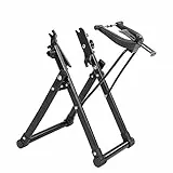 Cavalletto per Ruote per Bici, Supporto per Manutenzione Biciclette Pieghevole, Portabici per Biciclette Bicycle Wheel Centraruote Basamento di Manutenzione, Nero