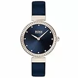 Boss Orologio Analogico al Quarzo da Donna con Cinturino in Pelle Blu - 1502477