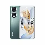 HONOR 90 Smartphone 5G, fotocamera tripla da 200 MP, display AMOLED curvo da 6,7'' a 120 Hz, 8 GB + 256 GB, batteria da 5,000 mAh, doppia SIM, Android 13, Emerald Green