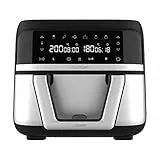 Cecotec Friggitrice senza olio 9L ad aria calda Cecofry Dual 9000, 2850W, digitale e compatta, doppia temperatura, tecnologia PerfectCook, possibilità di dividere il secchio da 4,5L in 2, 6 modalità