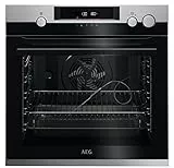AEG Forno da incasso BSS57606BM / Serie 7000 / SteamCrisp – Supporto vapore / pirolisi – autopulente / sensore di temperatura nucleare / funzionamento touch / autark / A+ / acciaio inossidabile con