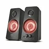 Trust Gaming GXT 608 Set di Altoparlanti con Gradevole Illuminazione LED, Controllo Volume e Bassi Sulla, Connessione da 3,5 mm, Alimentazione USB, 20 - 20.000 Hz, 36 W, PC