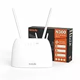 Tenda 4G06 Router N300 4G VoLTE Cat4 300Mbps, Mobile WiFi, Slot Per Scheda SIM, Porta RJ11 per Servizio Voce, 2 Antenne Rimovibili, Porta LAN/WAN, Senza Configurazione, Monitoraggio Traffico Dati
