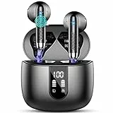 Cuffie Bluetooth, Auricolari Bluetooth 5.3 Cuffie Wireless Bluetooth con 4 Mic, Nuovo Cuffie Senza Fili ENC Cancellazione Rumore, Cuffiette Bluetooth In Ear Sport IP7 Impermeabile 48H Stereo/LED/USB-C