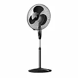 Taurus Greco 16CR Elegance - Ventilatore a colonna da 40 W, Oscillante, Base rotonda, Altezza regolabile, Sistema di oscillazione automatico/Inclinazione regolabile, 3 lame/Diametro 40 cm, Silenzioso