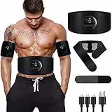Elettrostimolatore per Addominali, Cinture massaggianti ed elettrostimolatori Muscolare EMS Stimolatore ABS Trainer/Toner per Addome/Braccio/Vita/Gambe Home Gym non c'è bisogno di gel o pastiglie