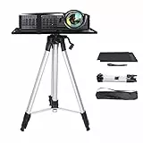 Unho Supporto universale per proiettore treppiede portatile in alluminio supporto per computer Regolabile Cavalletto Proiettore Stand con Vassoio attrezzatura per DJ supporto per studio Uffici Esterno