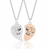 simyron Cartoon Collana 2 Pezzi Collanine Dell'amicizia Collana di Personaggi dei Cartoni Animati Collana di Coppia Collana a Forma di Cuore Cartoon Forniture per Feste per Ragazzi e Ragazze