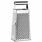 WMF Grattugia quadrata gourmet, 10,5 x 8 x 24 cm, grattugia in acciaio inossidabile, 4 superfici per grattugiare, ideale come grattugia per patate, affettaverdure, Cromargan, lavabile in lavastoviglie