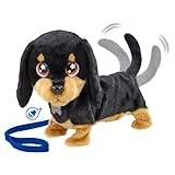 Animagic - Waggles on a Walk - Peluche interattivo, Cane Bassotto Interattivo, Abbaia e Cammina, a Partire dai 2 anni