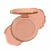 Boobeen Polvere di fard, Paletta di fard per il viso monocolore Polvere di trucco in crema cotta opaca, fard pressato ad alto pigmento per creare un look naturale con guance arrossate
