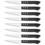 Pleafind coltelli da bistecca, 8 pezzi coltelli bistecca, coltello da bistecca affilati, coltelli da tavola acciaio inox, coltelli da tavola, coltelli, colteli da carne, lavabile in lavastoviglie