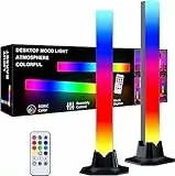 MIWATT 32CM LED Light Bar Lampada RGB, Starter Kit Torre di Illuminazione Intelligente Arcobaleno con Telecomando per PC, TV, Sala Giochi e Case Copmuter