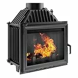 KRATKI Maja Camino a legna con presa d'aria Conforme BImSchV 2 8 kW Efficienza termica 80% Uscita polvere 200 mm Ghisa 70 x 60 cm