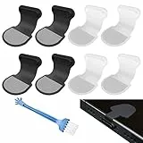 TIMJJG 8 tappi antipolvere con 1 spazzola per la pulizia, tappi in silicone monoblocco, impermeabili, compatibili con telefoni cellulari e altri dispositivi con interfaccia di tipo C (nero, bianco)