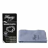 Hagerty Silver Cloth Panno detergente per gioielli 36x30cm I Panno in cotone impregnato I Panno efficace per argento con antiossidante per la pulizia di gioielli d’argento, placcati argento