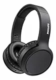 Philips Auricolari Bluetooth con Microfono Wireless, Resistenti al Sudore, 18 Ore di Riproduzione, Morbidi e Confortevoli Earbuds, Auricolari Philips TAT2206BK/00