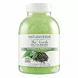 Naturaverde | Natural Beauty - Sali da Bagno Profumati al Thè Verde, Rilassanti, Sale Inglese, Sali Minerali Naturali, 1300g