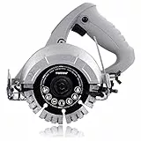 Werku WK400740, Sega Circolare Marmo-Pietra, Qualità Professionale, Potenza 1250 W, Disco 125 mm, Grado 45°, Sistema Raffreddamento, Include Disco Taglio, Adattatore Dischi 22.23 mm e Tubo Acqua