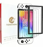 tigratigro[3 Pezzi Proteggi Schermo Per Nintendo Switch OLED,7.0 Pollici,pellicola vetro temperato,HD,9H durezza,0,3 mm[con strumenti facili da installare]