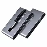 GT MEDIA Hub USB C, 9 en 1 HUB USB C Multiport Adaptateur, porta HDMI 4K, porta Ethernet 1000Mpbs, 3 porte di trasferimento dati USB A, lettore di schede TF e SD, porta VGA 1080P per PC, MacBook ecc.