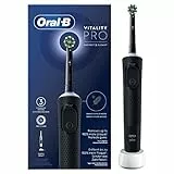 Oral-B Spazzolino Elettrico Ricaricabile Vitality Pro, 3 Modalità di Spazzolamento, Batteria a Lunga Durata, 1 Testina e 1 Spazzolino, Nero, Idea Regalo