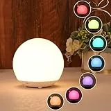 Glovios Luce Notturna Bambini,Lampada Notturna per Bambini,Lampada da Comodino Ricaricabile USB,Luce Notturna LED,Dimmerabile,Sensore Tattile,7 Colori,per Cameretta,Cameretta Bambino, Regalo