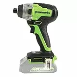 Greenworks GD24ID3 Trapano Avvitatore a Impulsi a Batteria con Motore Brushless, 2800 giri/min., 4000ipm, 300Nm di Coppia, Mandrino Esagonale 1/4' SENZA Batteria 24V e Caricabatterie, Garanzia 3 Anni