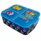Stor - Sandwich Pokemon - Fimabrera rettangolare a tre scomparti - 3 scomparti - 6,7 x 16,5 x 19,5 cm - 150 g