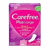 Carefree Salvaslip Plus Large con leggero profumo, super assorbenti per includere istantaneamente i liquidi, taglia Large, 48 pezzi