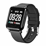 Tipmant Smartwatch Orologio Fitness Uomo Donna Bambini Cardiofrequenzimetro da Polso Impermeabile IP68 Orologio Contapassi Pressione Sanguigna Fitness Tracker per Android iPhone Samsung Huawei Xiaomi