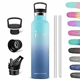 HoneyHolly Borraccia Termica 1 Litro, Senza BPA, Borraccia Termica, Sottovuoto a Doppia Parete, Bottiglia Termica, 18/8 Acciaio Inox, Borracce Termiche, Borraccia per Palestra, Sport, Bici