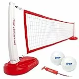 GoSports Splash Net PRO - Rete da pallavolo da biliardo con 2 palloni da pallavolo e pompa, colore: Rosso