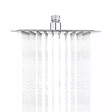 Ibergrif M20292 - Soffione Doccia a Pioggia, 20 x 20 CM, Docce Fisso Quadrato, Acciaio, Cromo