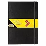 Idena 209292 - Quaderno DIN A4, a righe, carta crema, 192 pagine, 80 g/m², copertina rigida nera, 1 pz.