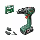 Bosch Home and Garden 06039D7101 Bosch Trapano con Percussione a Batteria UniversalImpact 18 V-60 (In Valigetta), 1 Batteria da 2,0 Ah, Sistema 18 V