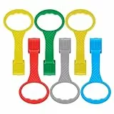 Rovtop 6 Pezzi Anelli Box Bambini, Recinto per Bambini e Anelli per Culla, Maniglie Box Bambini Aiuta il Bambino a Imparare a Stare in Piedi (Taglia grande)