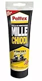Pattex Millechiodi Forte & Rapido, adesivo di montaggio extra forte che sostituisce viti e fori al muro, adesivo bianco con effetto ventosa, 1x250g tubo