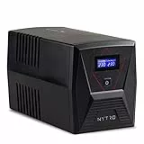 EPYC® NYTRO – UPS a Onda Sinusoidale Pura, UPS per PC da Gaming, PFC Attivo, MAC e Console (PS5, PS4, XBOX), Potenza 1500VA/900Watt, 5 Uscite (2x Schuko + 3x IEC), Line Interactive, AVR, Display LCD