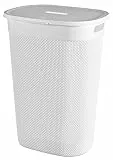 Keter Curver Filo Cesta Portabiancheria da Bagno, Bianco, Capacità di 55 Litri, 70% riciclato, 45x35x61H