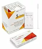 Adeste – Influenza o COVID 19. Tamponi Rapidi Nasali. Confezione da 5 Inscatolati Singolarmente. Test Kit che Distingue l'Influenza dal SARS-CoV-2. Validato nuove varianti Settembre 2023