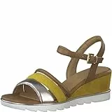 Marco Tozzi 2-2-28724-20 Sandali in Pelle con Zeppa, Donna, Saffron Comb, 39 EU