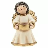 THUN I Angelo Rosy Grande con Porta Candela-Ceramica-h 20 cm-Linea I Classici