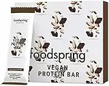 foodspring Barrette Proteiche Vegane, 12 x 60g, Cioccolato e Mandorla, il tuo snack vegano con proteine 100% di origine vegetale